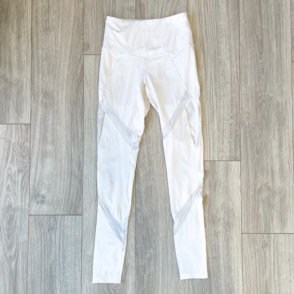 Zella Pants - Zella High Waisted White Mesh Leggings